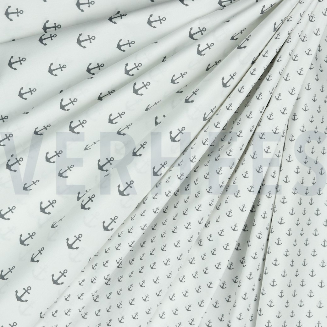 POPLIN ANCHOR WHITE/GREY #2