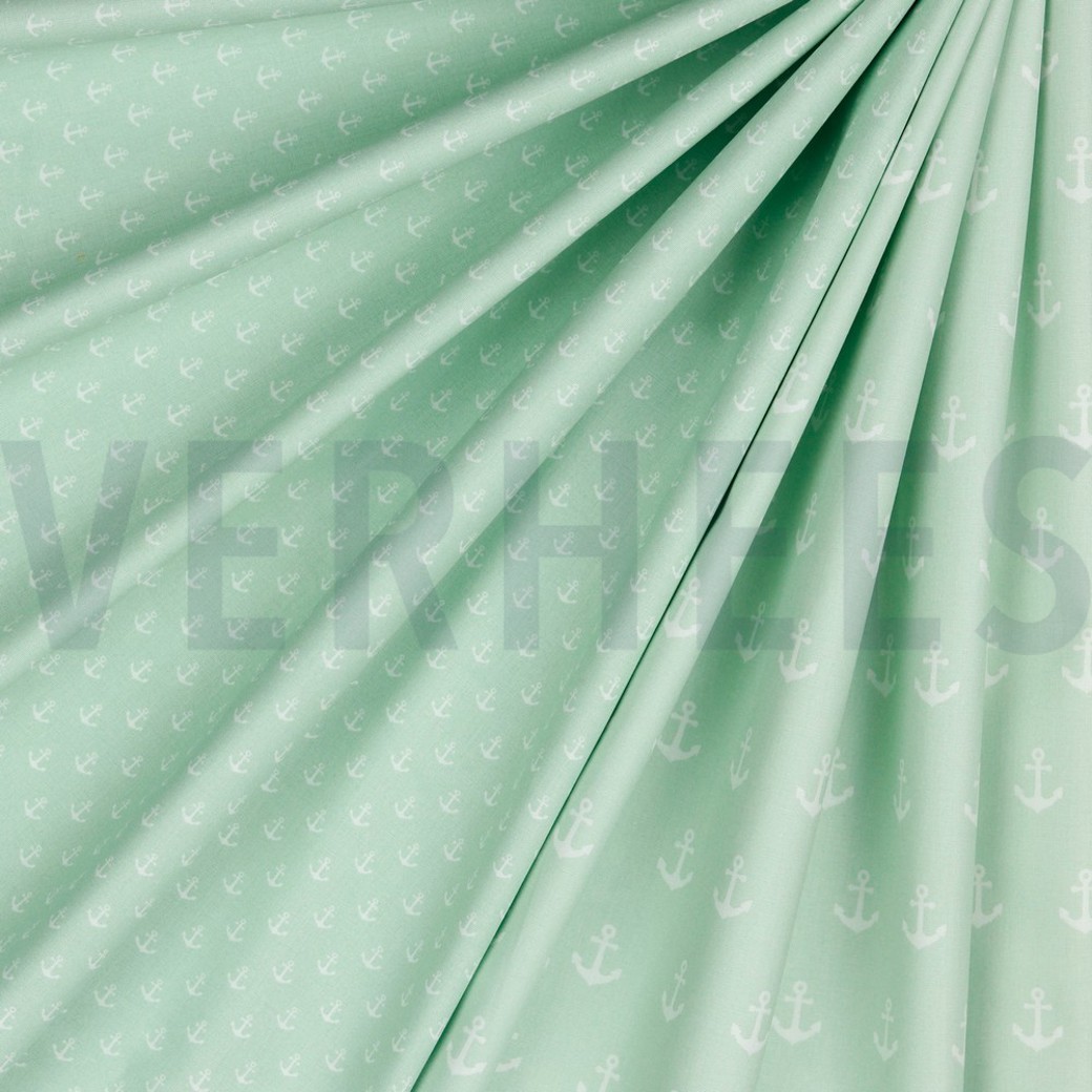 POPLIN PETIT ANCHOR MINT #2