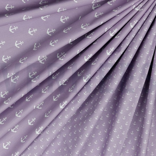 POPLIN PETIT ANCHORS LILAC #7