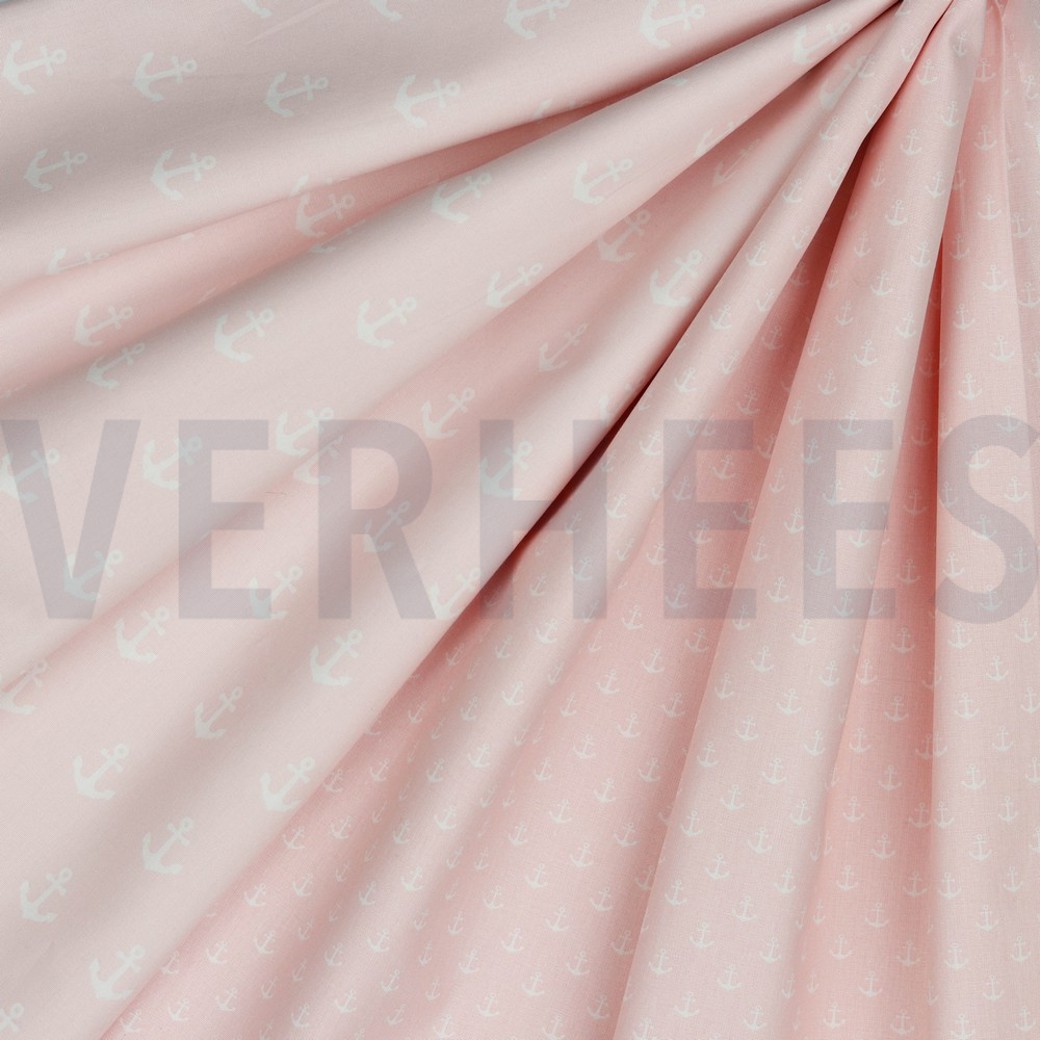 POPLIN PETIT ANCHOR LIGHT ROSE #2