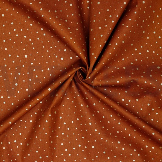 POPELINE DE COTON GLITTER POINTS RUST #7