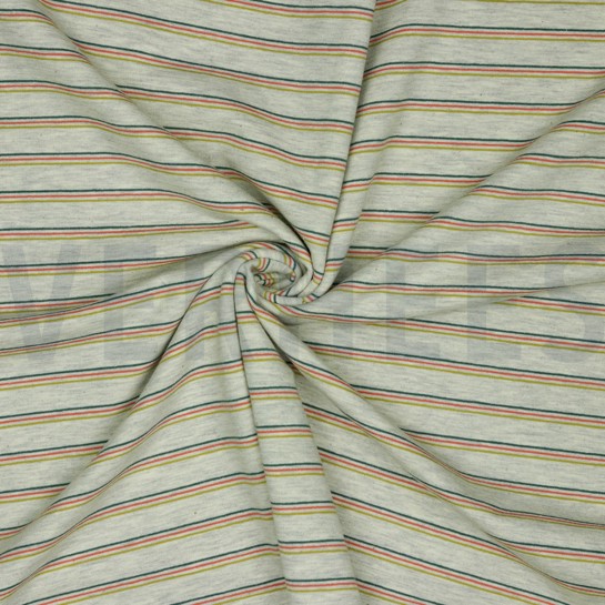 FRENCH TERRY STRIPES GREY MELANGE #7