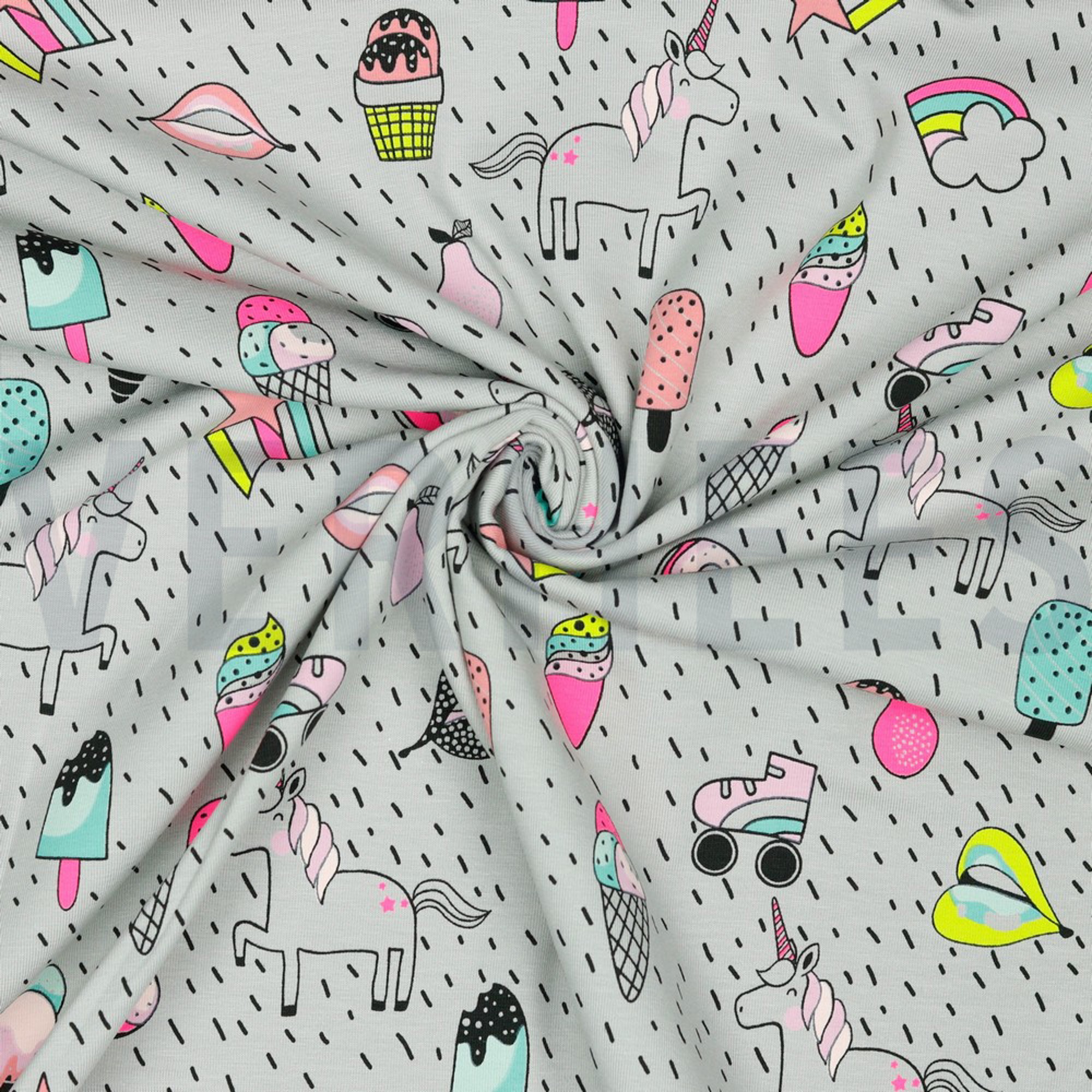 JERSEY NEON UNICORN PARTY LIGHT GREY (high resolution) #2