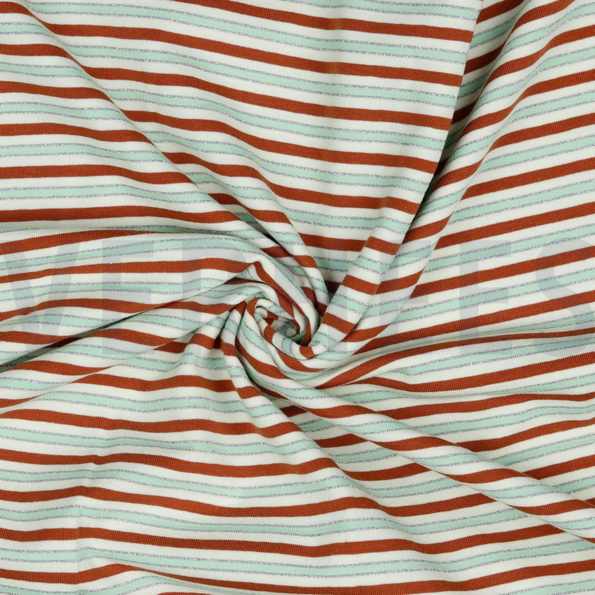 JERSEY STRIPES LUREX TERRA/SILVER (high resolution) #2