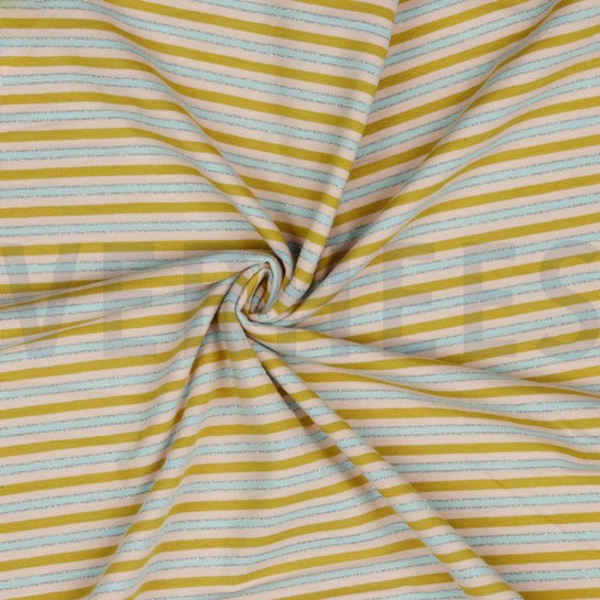 JERSEY RAYURES LUREX OCRE / ARGENT #7