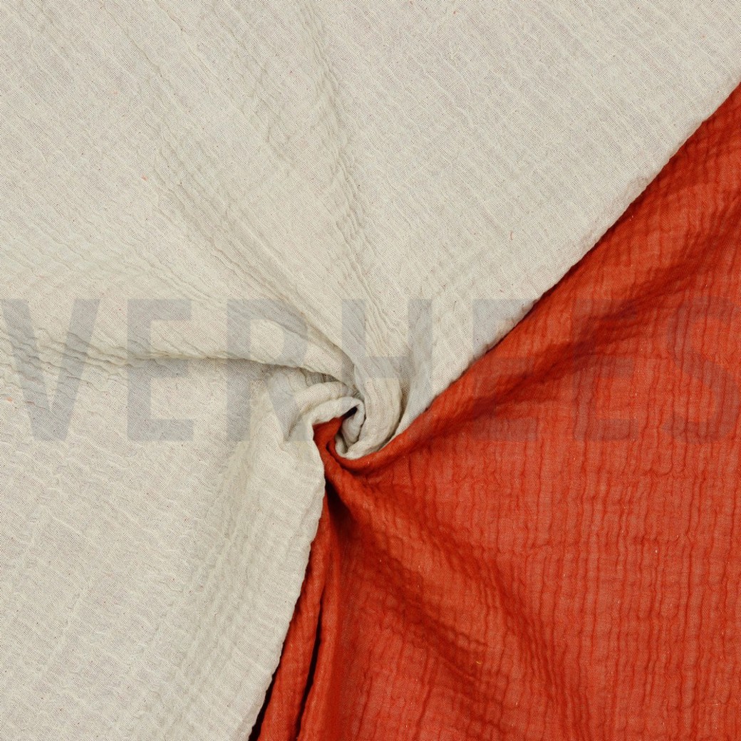 DOUBLE SIDED DOUBLE GAUZE GOTS SAND / TERRA #2