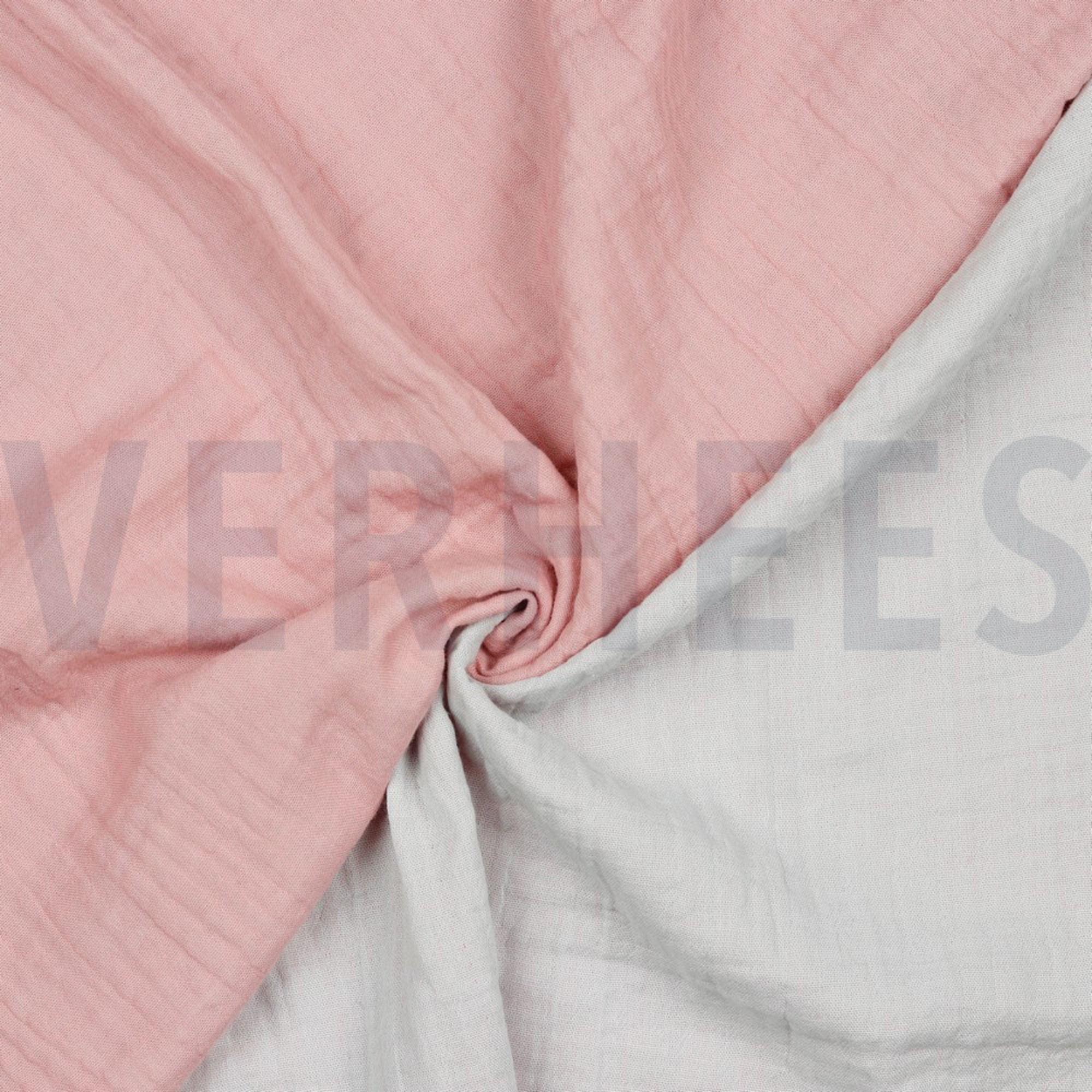 DOUBLE SIDED DOUBLE GAUZE GOTS OLD ROSE / LIGHT GREY (high resolution) #2