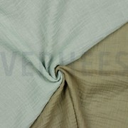 DOUBLE SIDED DOUBLE GAUZE GOTS NILE / TAUPE (thumbnail) #2