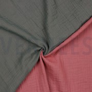 DOUBLE SIDED DOUBLE GAUZE GOTS DARK GREY / MAUVE (thumbnail) #2