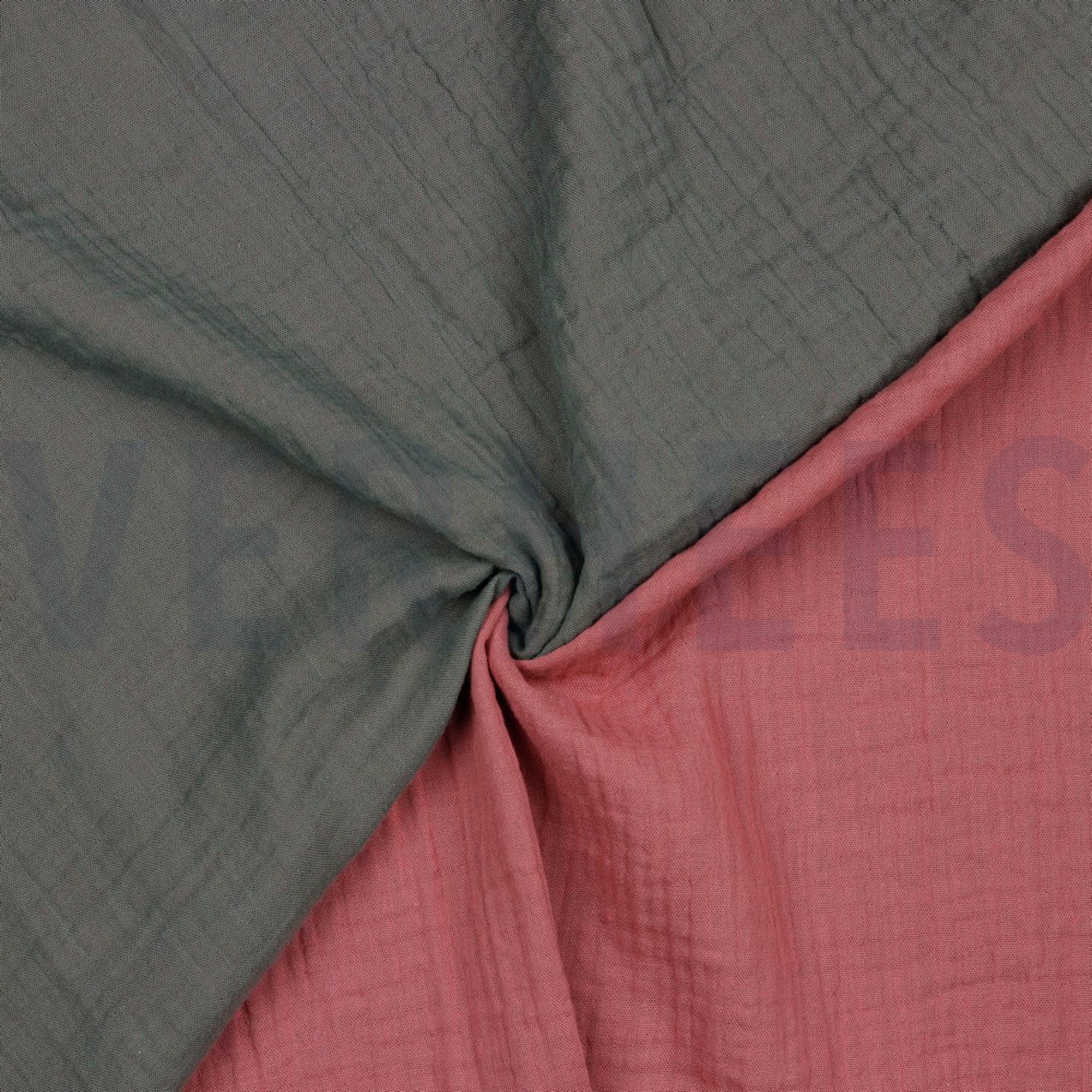 DOUBLE SIDED DOUBLE GAUZE GOTS DARK GREY / MAUVE (high resolution) #2