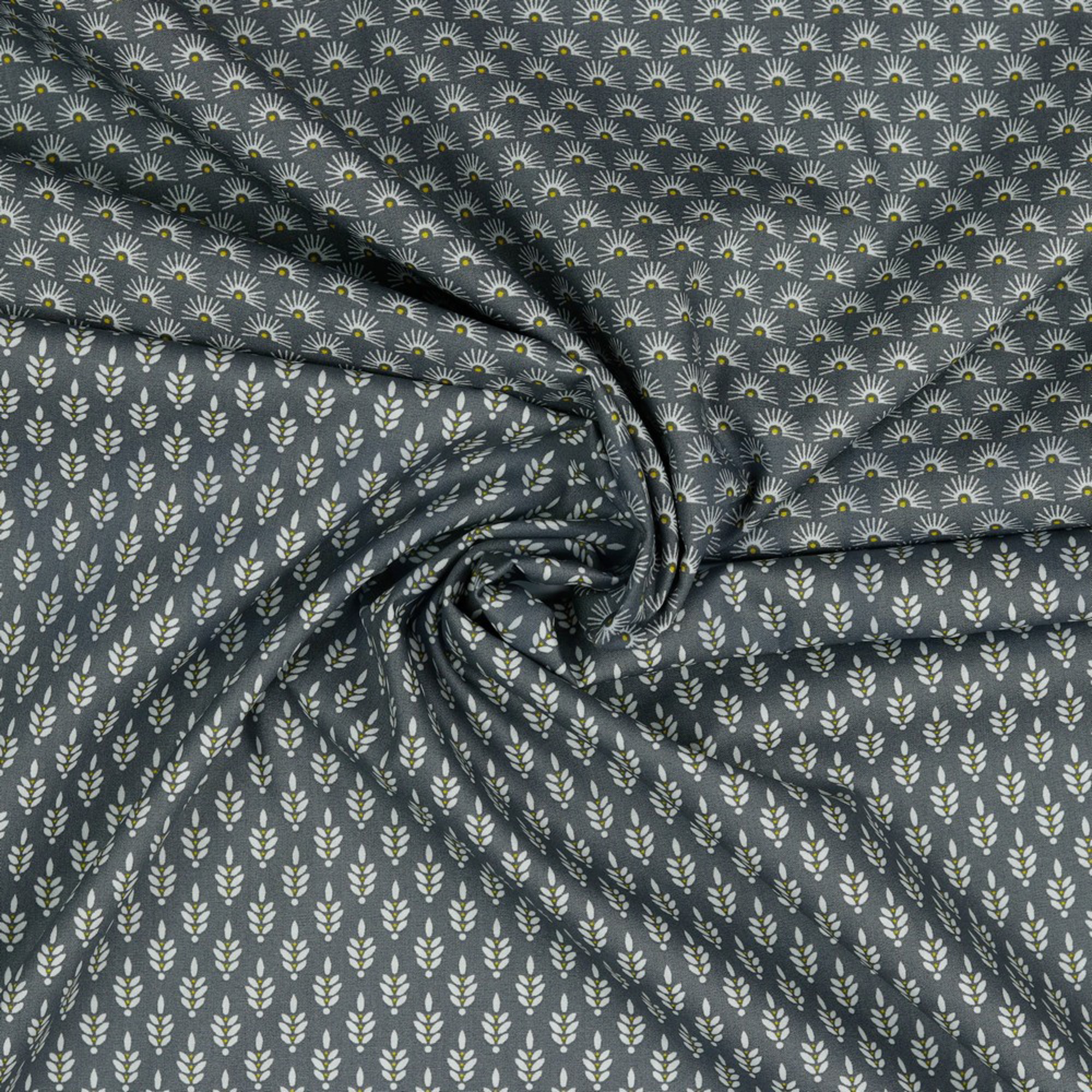 POPLIN FANTASY FLOWERS ROCK GREY (high resolution) #2