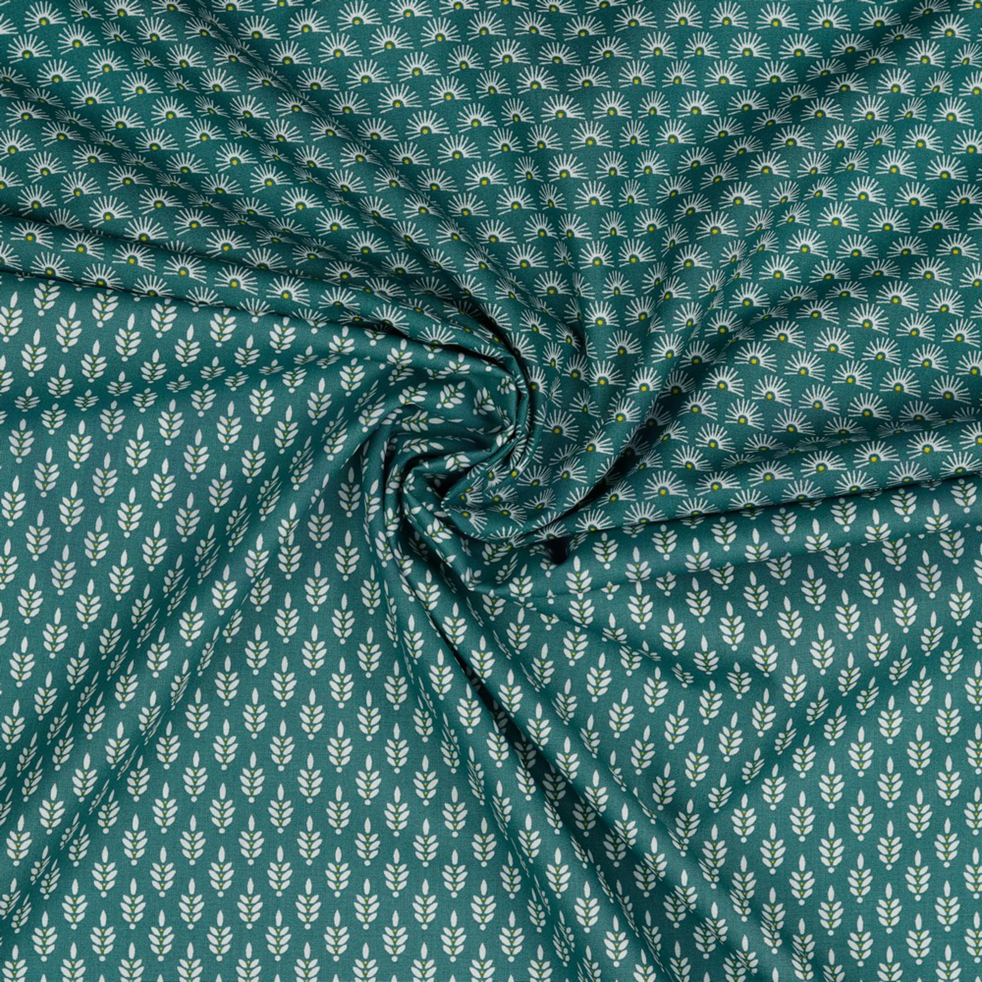 POPLIN FANTASY FLOWERS OLD GREEN (high resolution) #2