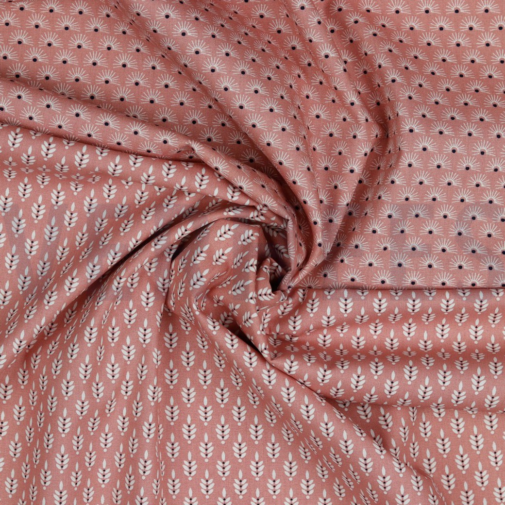 POPLIN FANTASY FLOWERS BLUSH #2