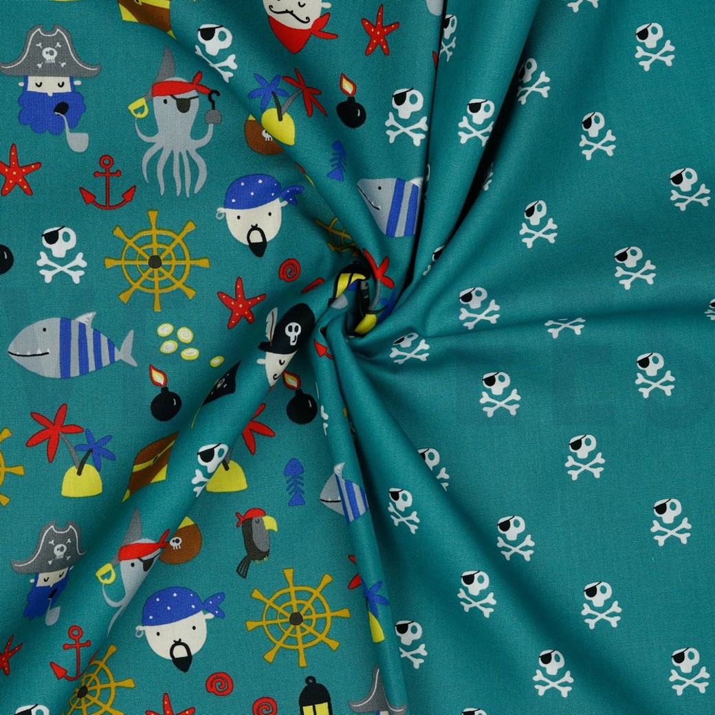 POPLIN PIRATES EMERALD #2