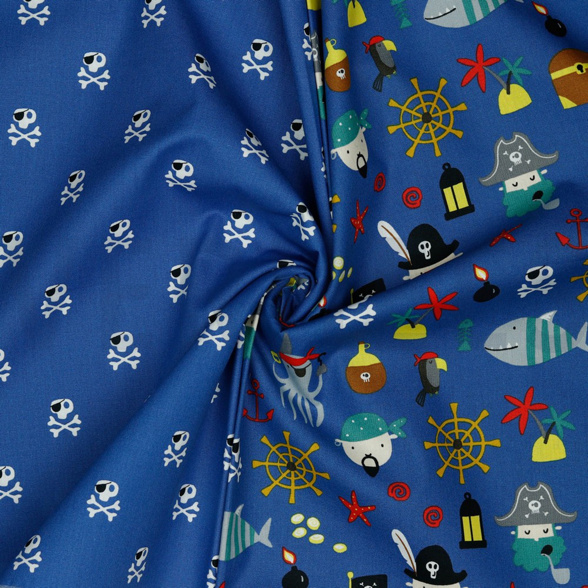 POPLIN PIRATES BLUE (high resolution) #2