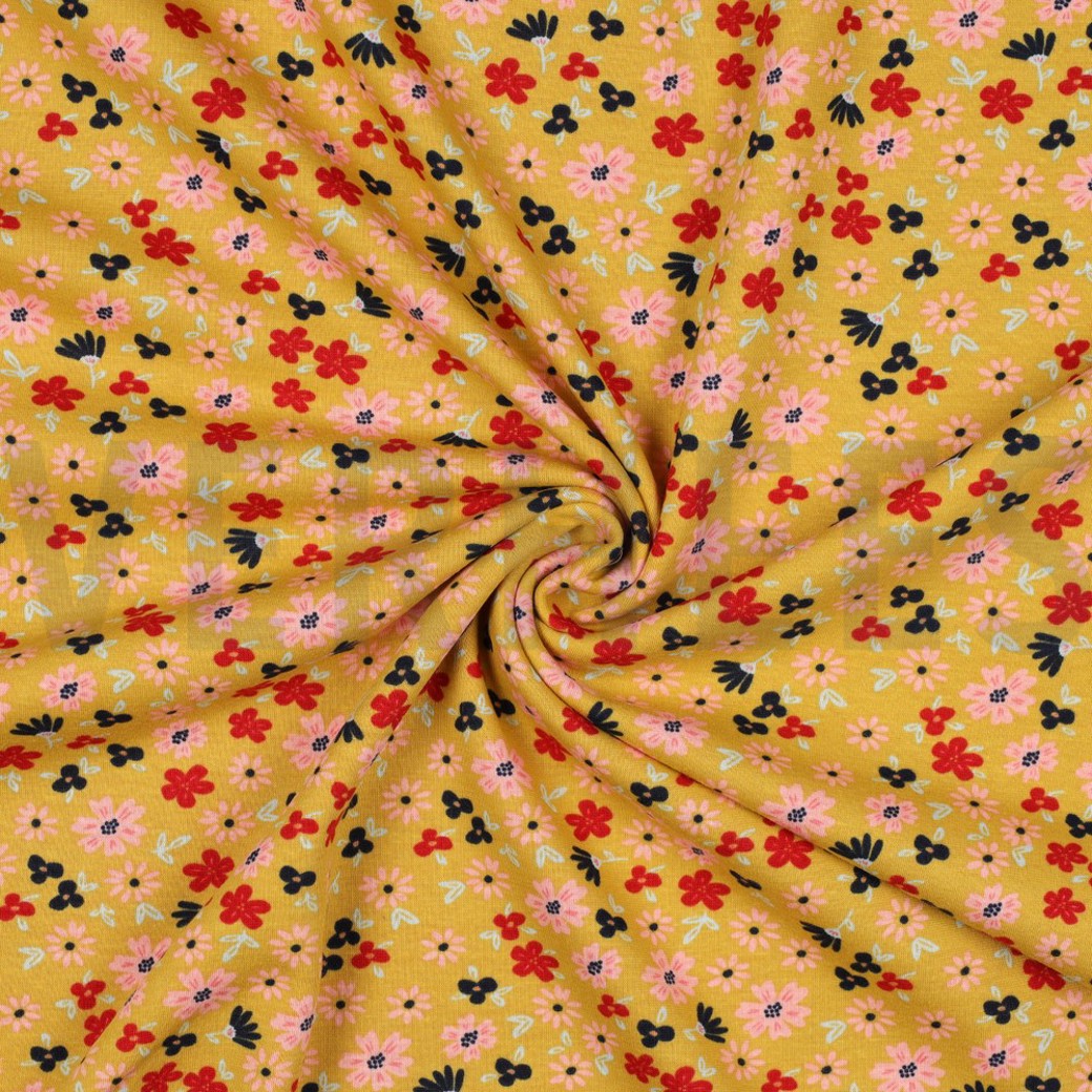 PURRING FUR FLOWERS OCHRE #2