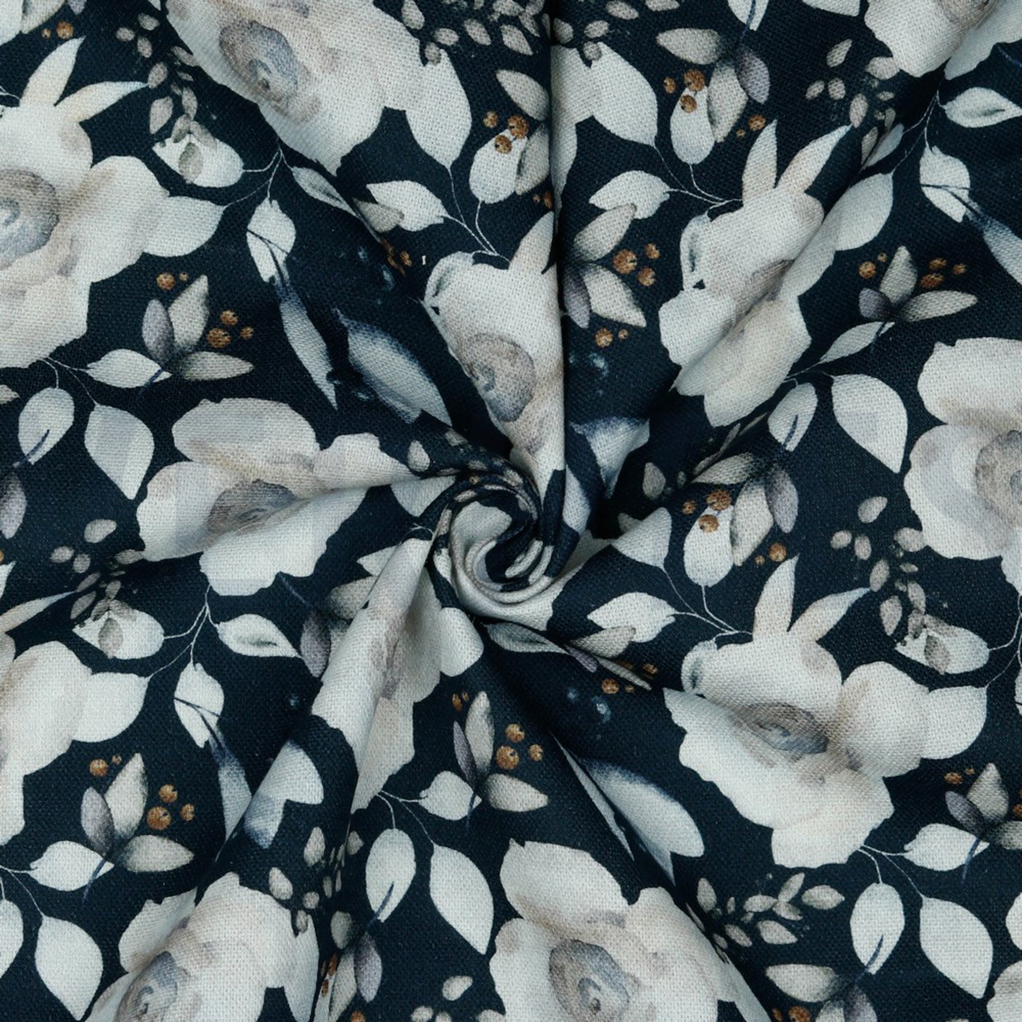 CANVAS DIGITAL FLOWERS NAVY (high resolution) #2