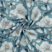 CANVAS DIGITAL FLOWERS BLUE SHADOW (thumbnail) #2