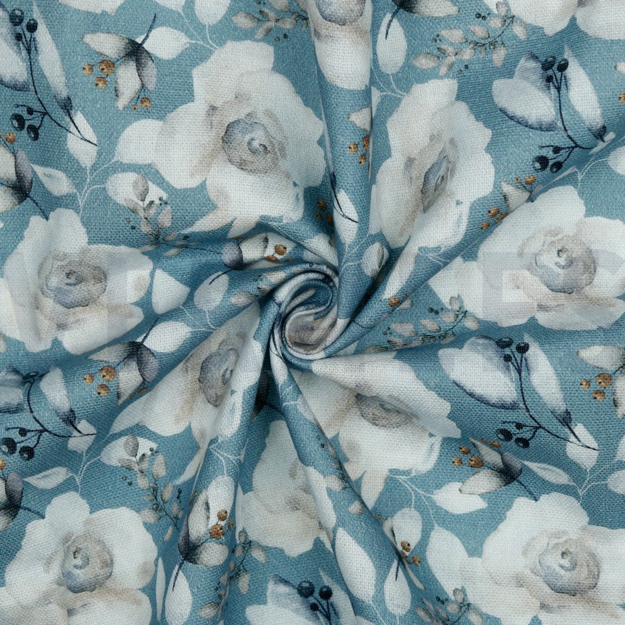 CANVAS DIGITAL FLOWERS BLUE SHADOW (high resolution) #2
