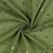 DOBBY FOIL DAISY MOSS GREEN (thumbnail) #2