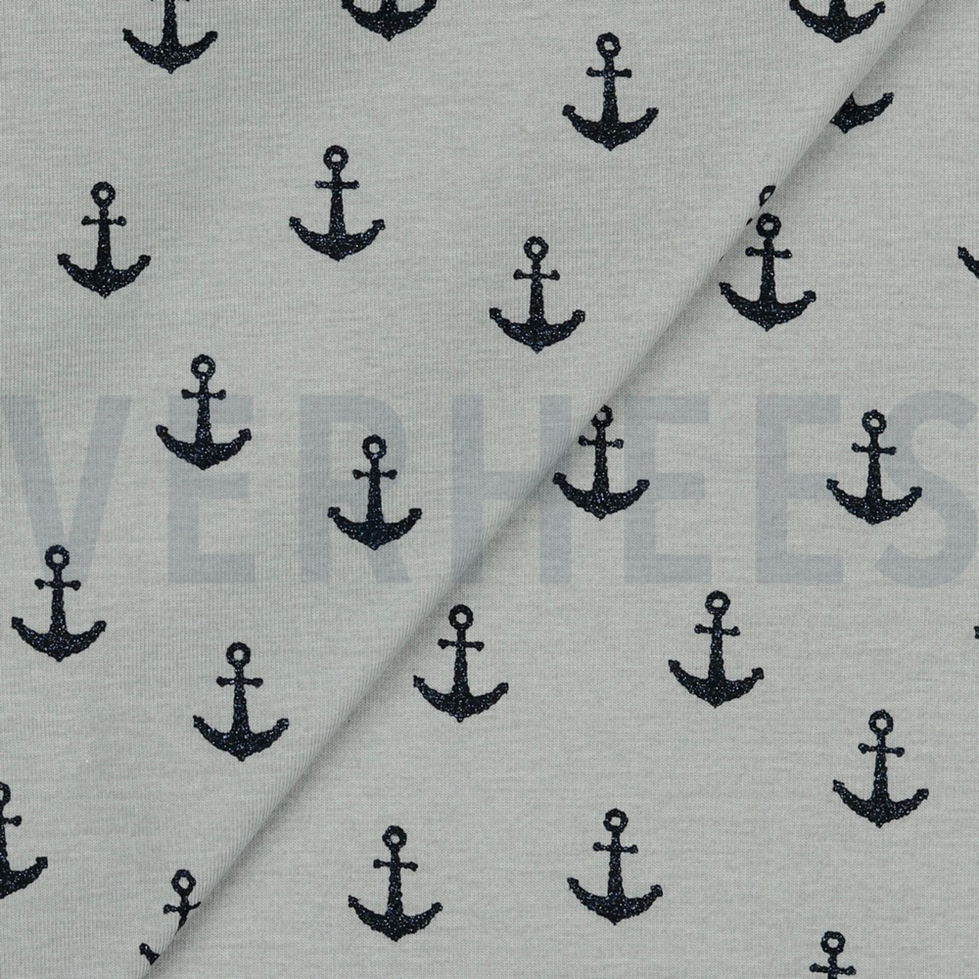 JERSEY GLITTER ANCHOR LIGHT GREY (high resolution) #2