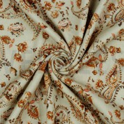 DOUBLE GAUZE DIGITAL PAISLEY SAND (thumbnail) #2