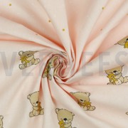 POPLIN GOTS SWEET BEAR LIGHT ROSE (thumbnail) #2