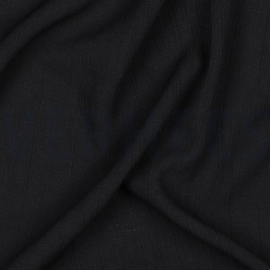 LEINEN VISKOSE CRINKLE SCHWARZ #7