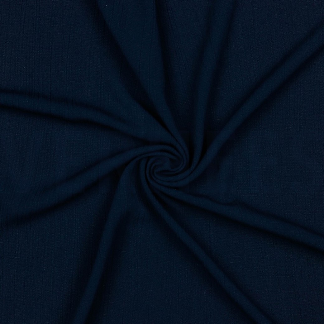 LINEN VISCOSE CRINKLE NAVY #2