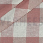 LINEN VISCOSE YARN DYED CHECK OLD ROSE (thumbnail) #2