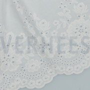 COTTON EMBROIDERY BORDER 1-SIDE WHITE (thumbnail) #2