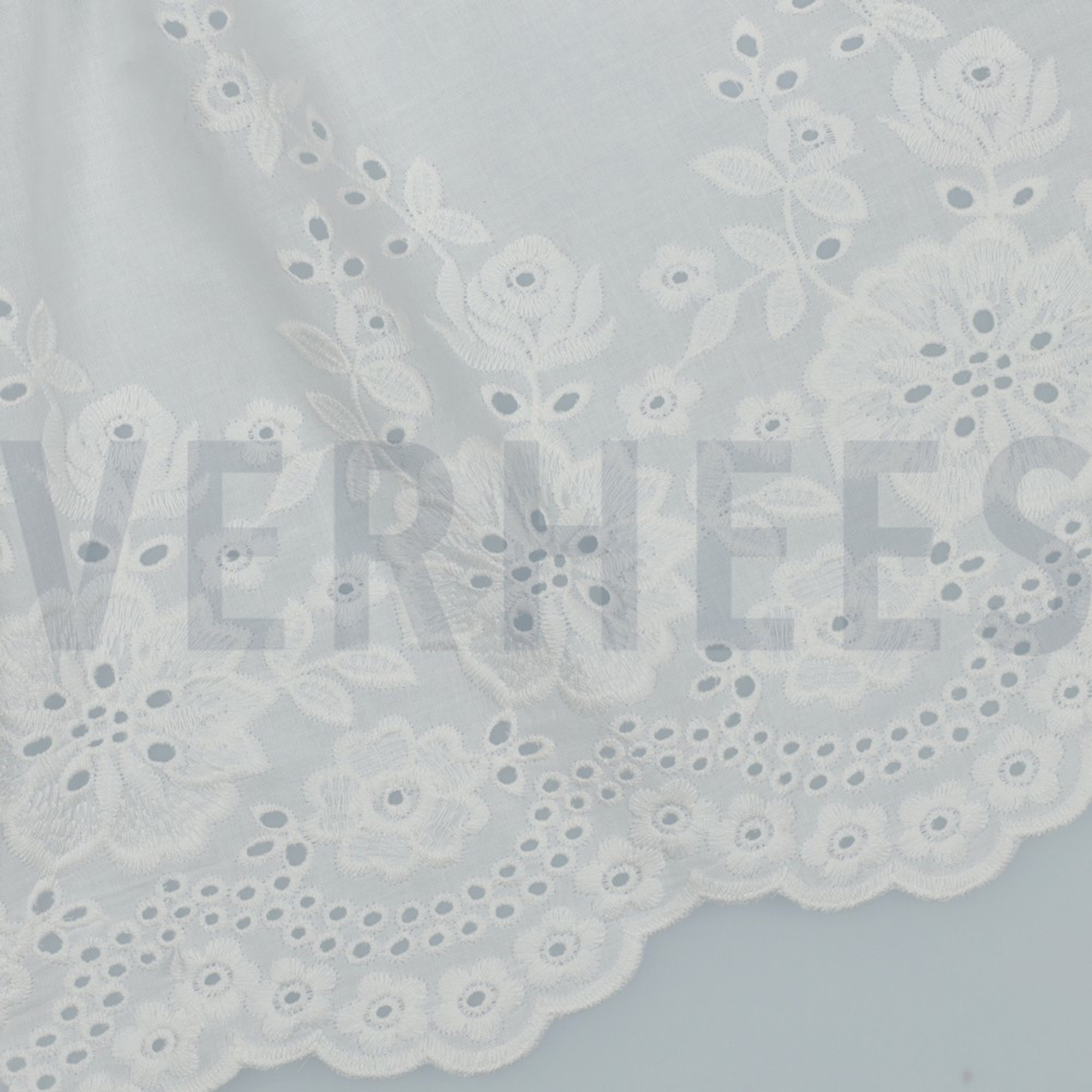 COTTON EMBROIDERY BORDER 1-SIDE WHITE (high resolution) #2