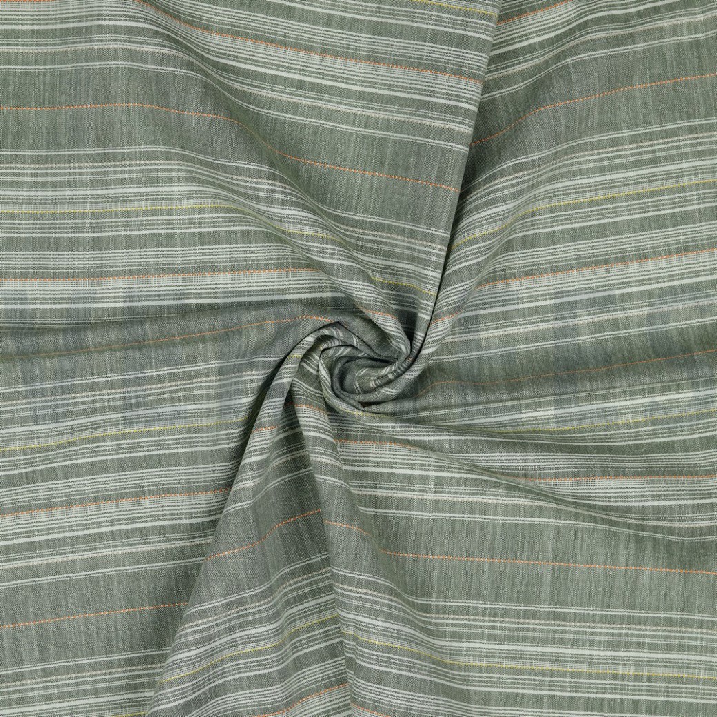 YARN DYED CHAMBRAY OLIVE #2