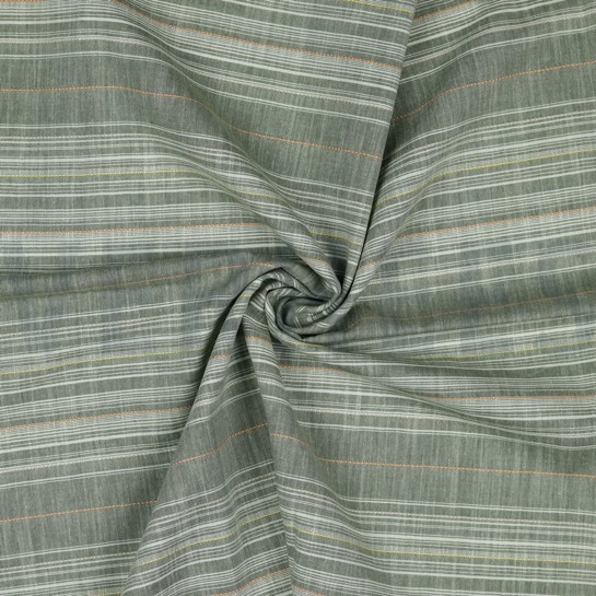 YARN DYED CHAMBRAY OLIVE #7