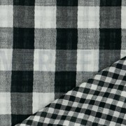 DOUBLE GAUZE DOUBLE SIDED CHECKS BLACK (thumbnail) #2