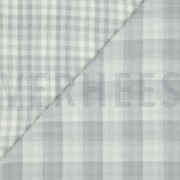 DOUBLE GAUZE DOUBLE SIDED CHECKS GREY (thumbnail) #2