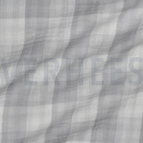 MUSSELIN DOPPELSEITIG KAROS GRAU #7