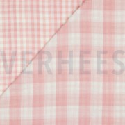 DOUBLE GAUZE DOUBLE SIDED CHECKS OLD ROSE (thumbnail) #2