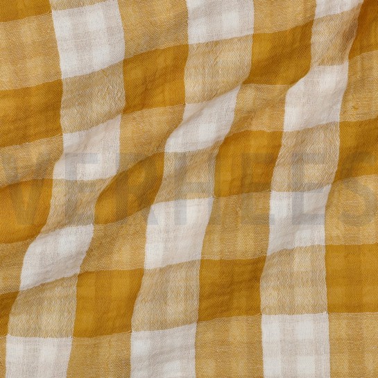 MUSSELIN DOPPELSEITIG KAROS OCKER #7