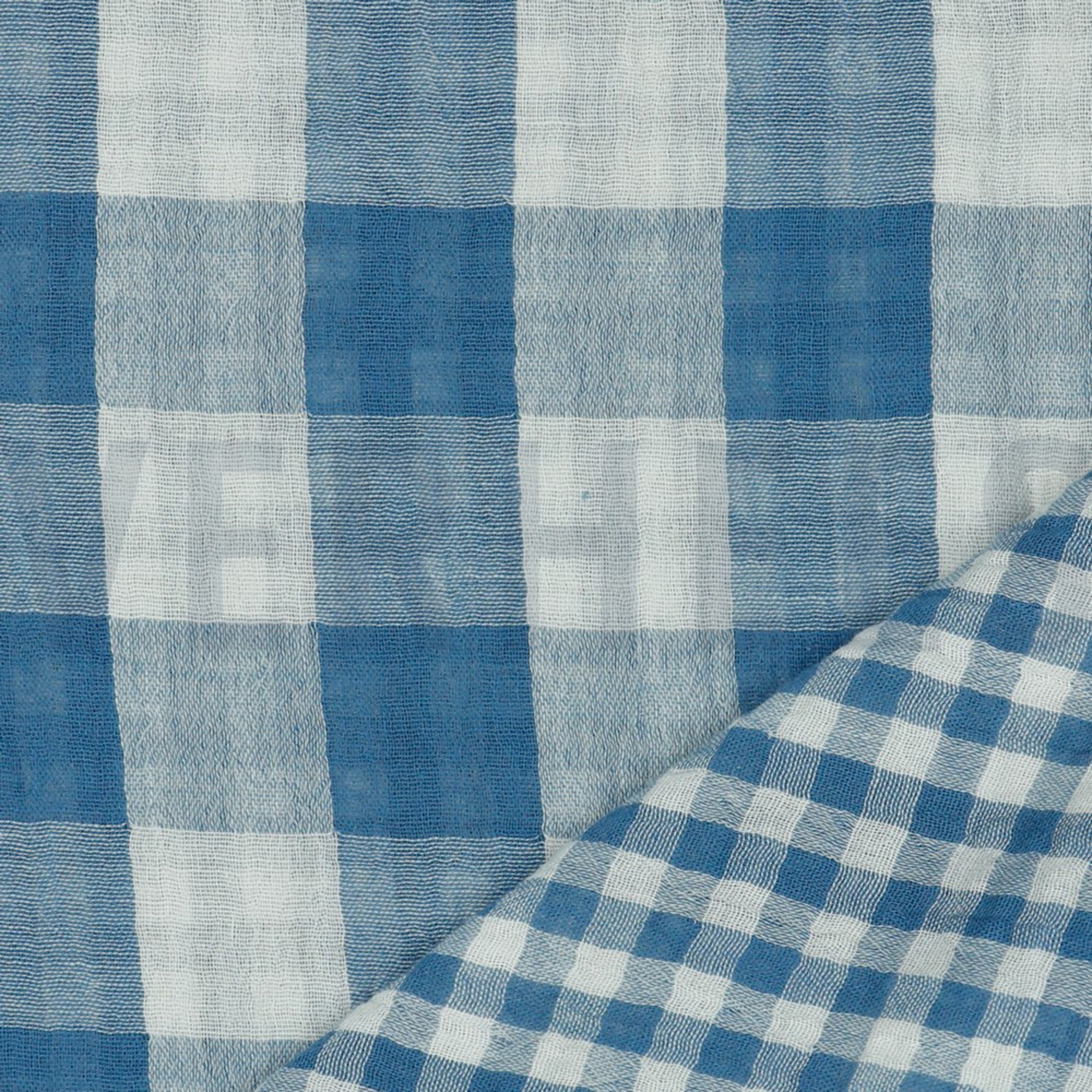 DOUBLE GAUZE DOUBLE SIDED CHECKS INDIGO (high resolution) #2