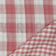 DOUBLE GAUZE DOUBLE SIDED CHECKS MAUVE (thumbnail) #2