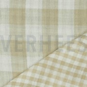 DOUBLE GAUZE DOUBLE SIDED CHECKS BEIGE (thumbnail) #2