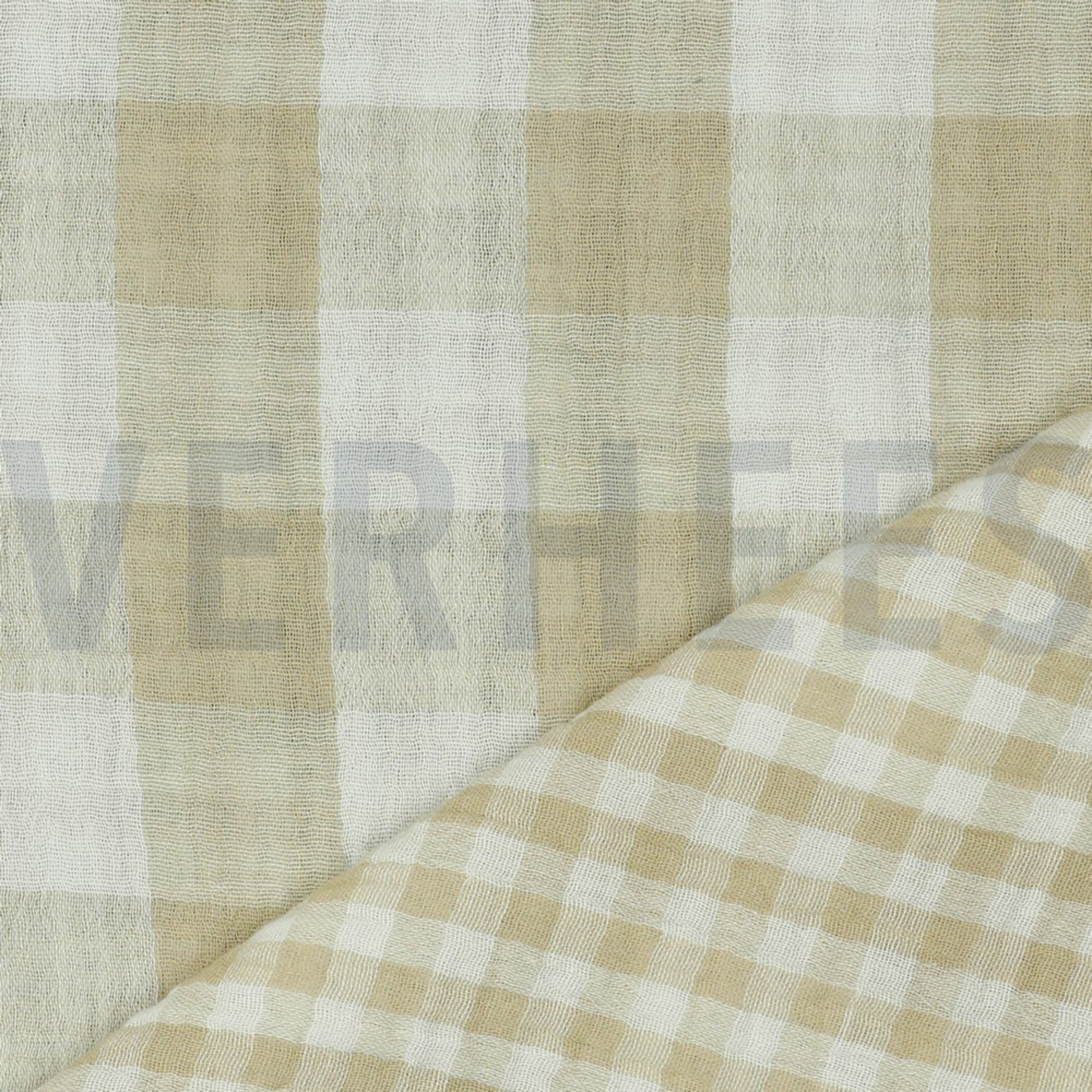 DOUBLE GAUZE DOUBLE SIDED CHECKS BEIGE (high resolution) #2