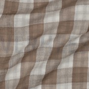 DOUBLE GAUZE DOUBLE SIDED CHECKS SAND (thumbnail) #2