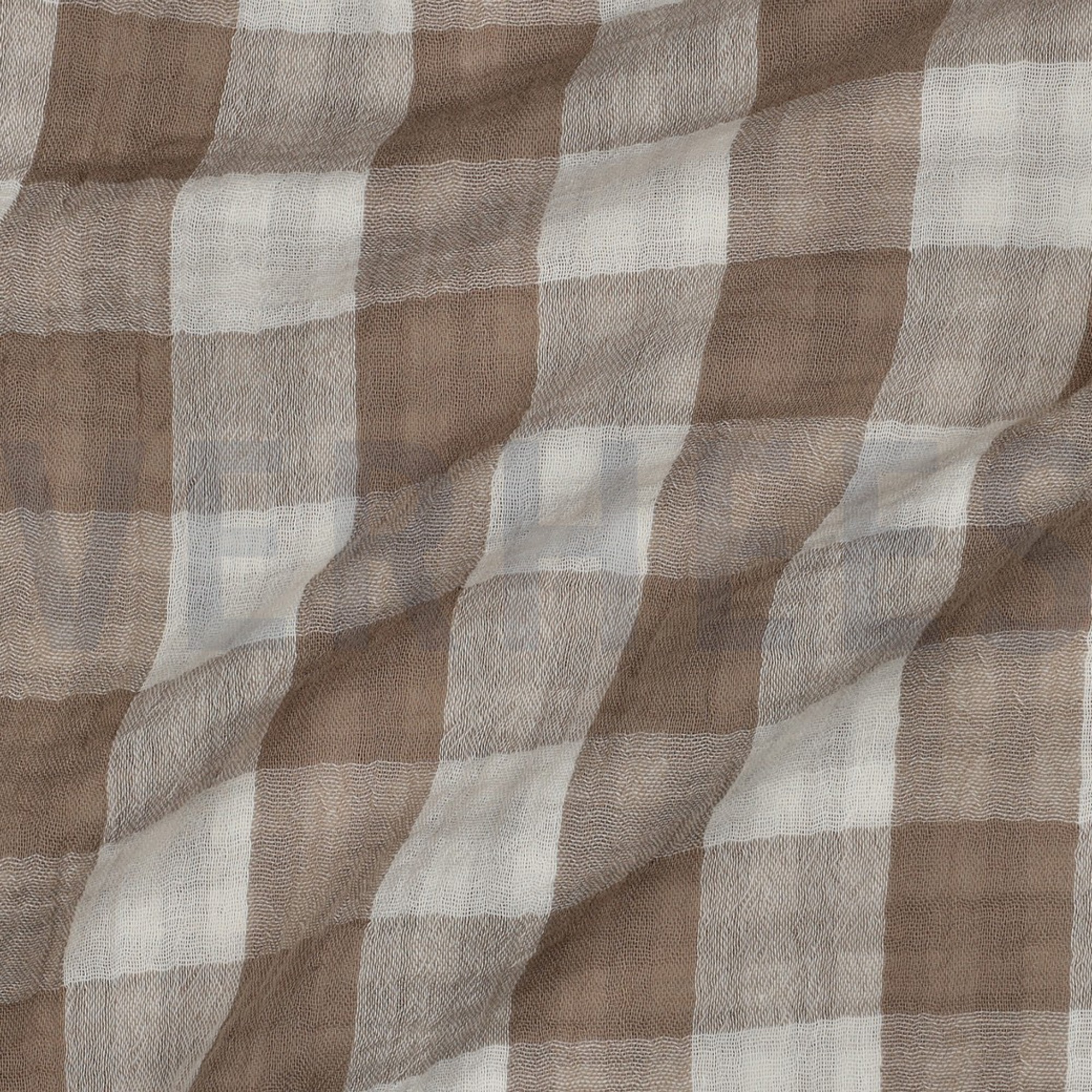 DOUBLE GAUZE DOUBLE SIDED CHECKS SAND (high resolution) #2