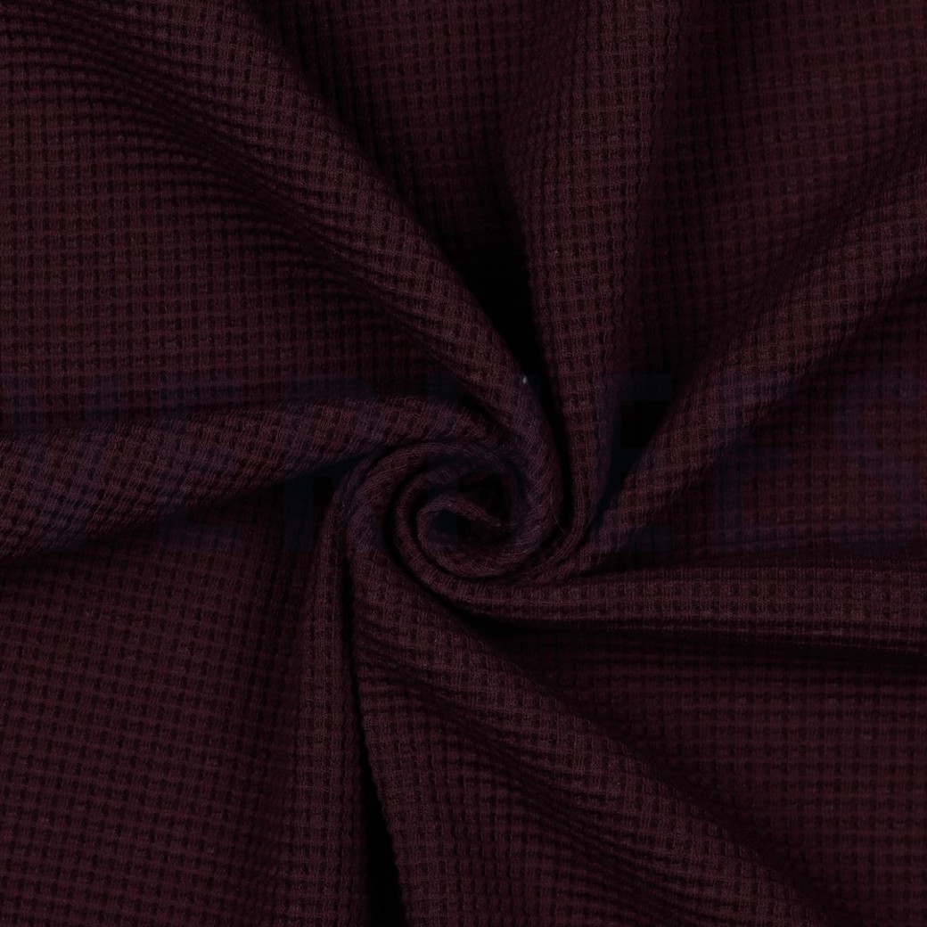 WAFFLE JERSEY GOTS AUBERGINE #2