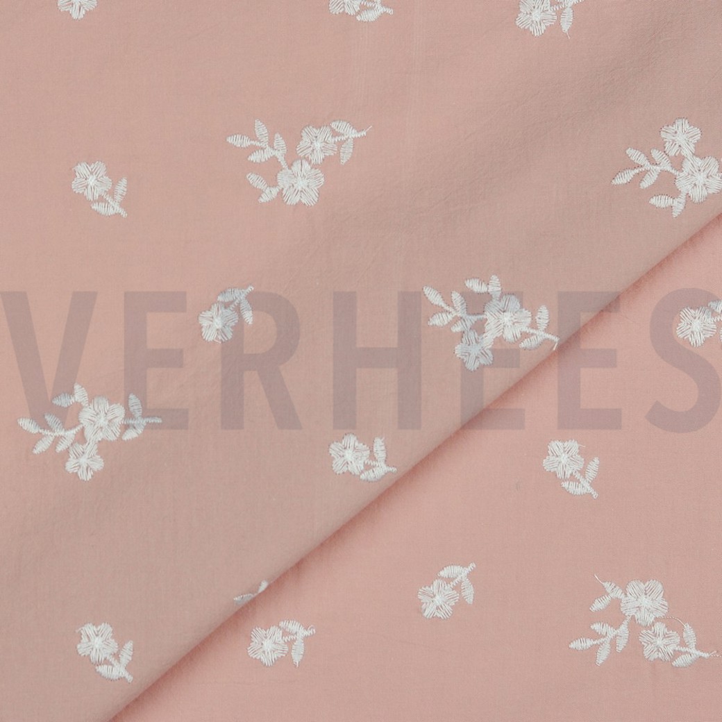 WASHED COTTON EMBROIDERY ROSE #2