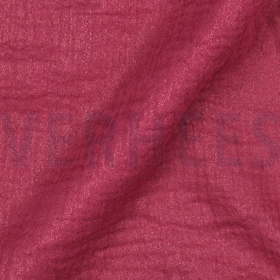 DOUBLE GAUZE FOIL CERISE #7