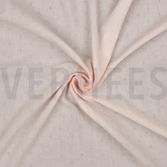 COTTON DOBBY WASHED LIGHT ROSE #7