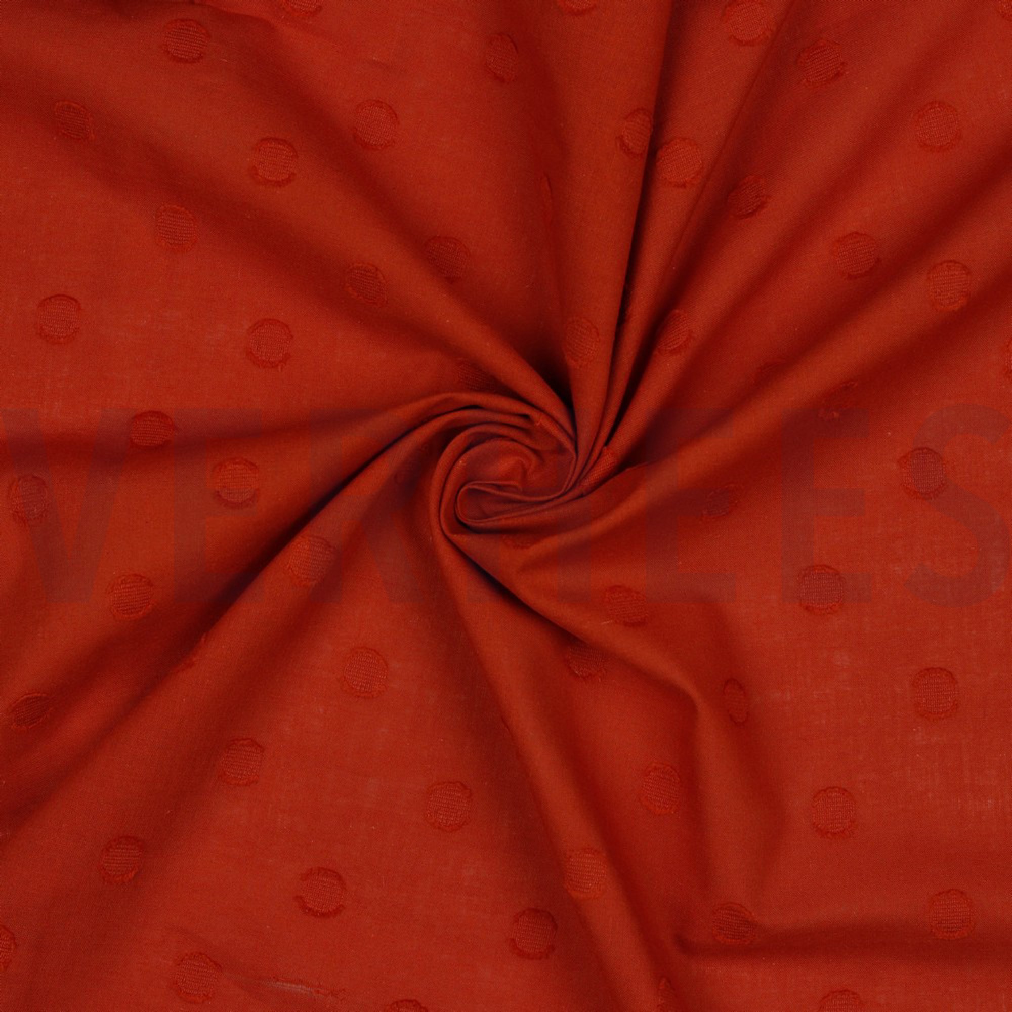 COTTON JACQUARD DOTS BRIQUE (high resolution) #2
